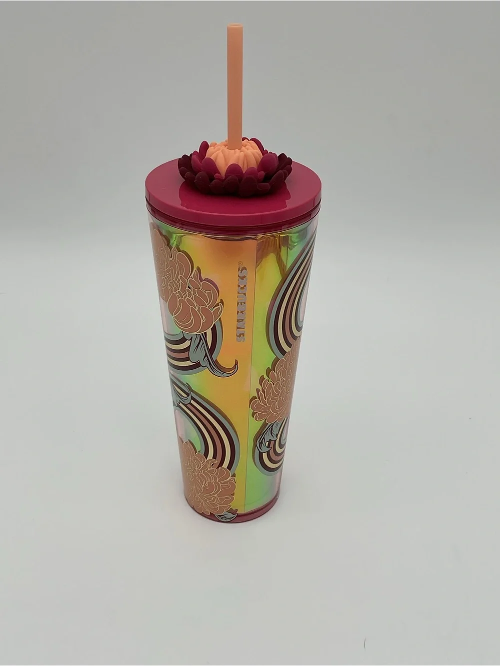 Starbucks 2024 Holiday Flower Straw Cold Cup